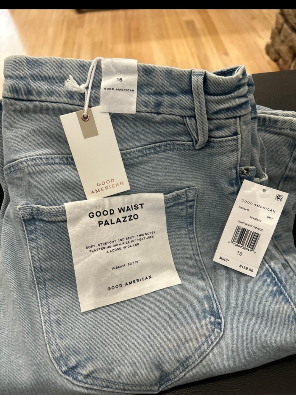 Good American Good Waist Palazzo
